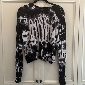 Spiritual gangster tie dyed long sleeve top